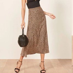 Reformation Bea Skirt Leopard Print